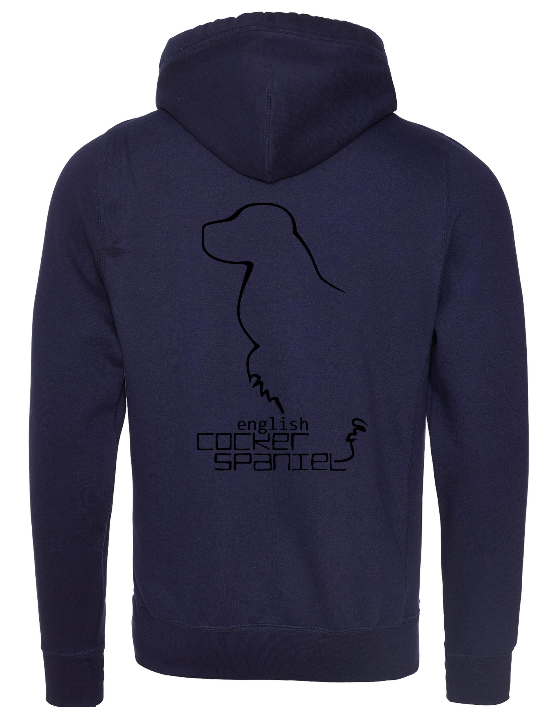 Unisex Crossneck Pullover Hoodie with English Cocker Spaniel Design – A Must-Have for Spaniel Fans