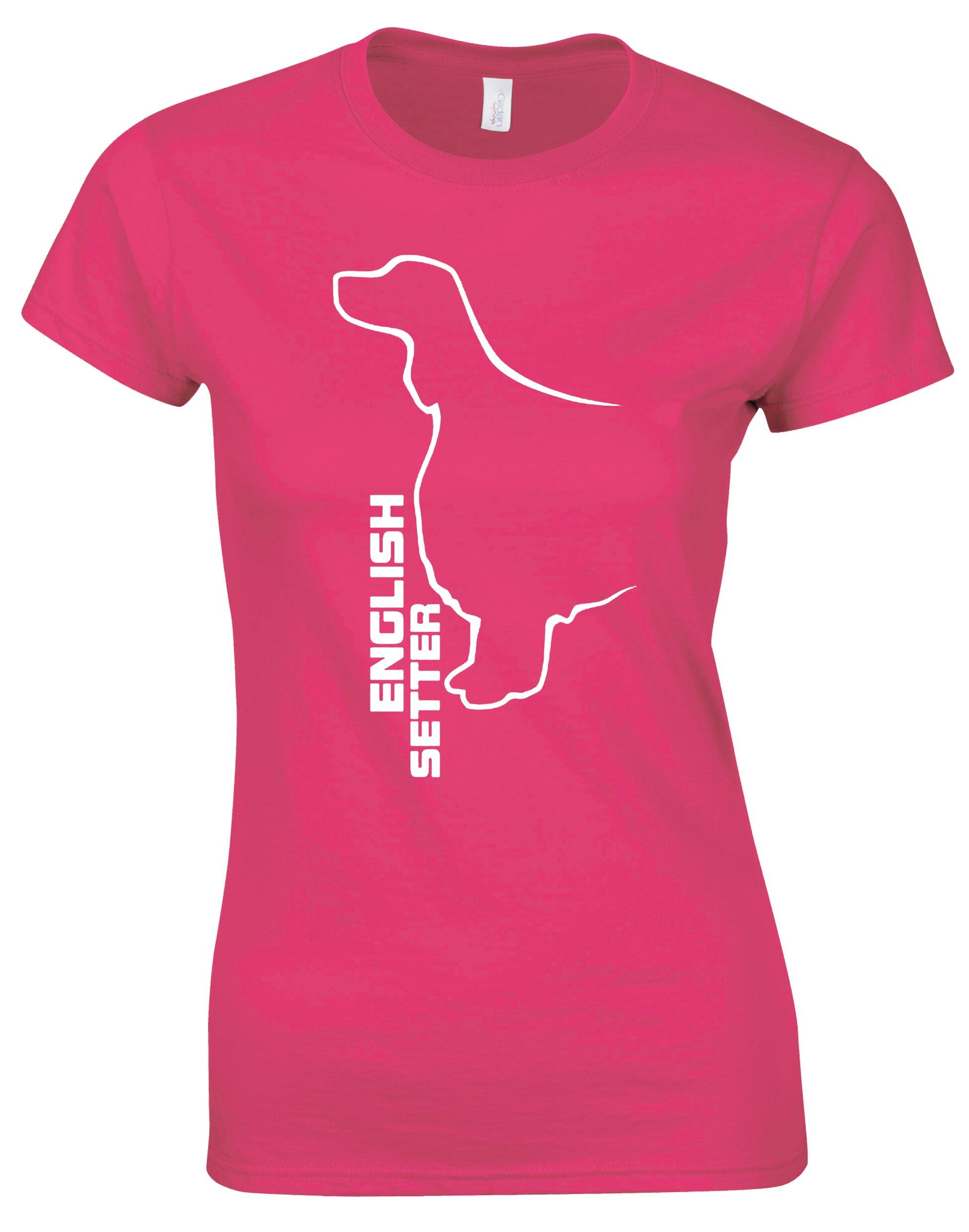 Female Roundneck T-shirt with English Setter Design – Style for Every Setter Enthusiast