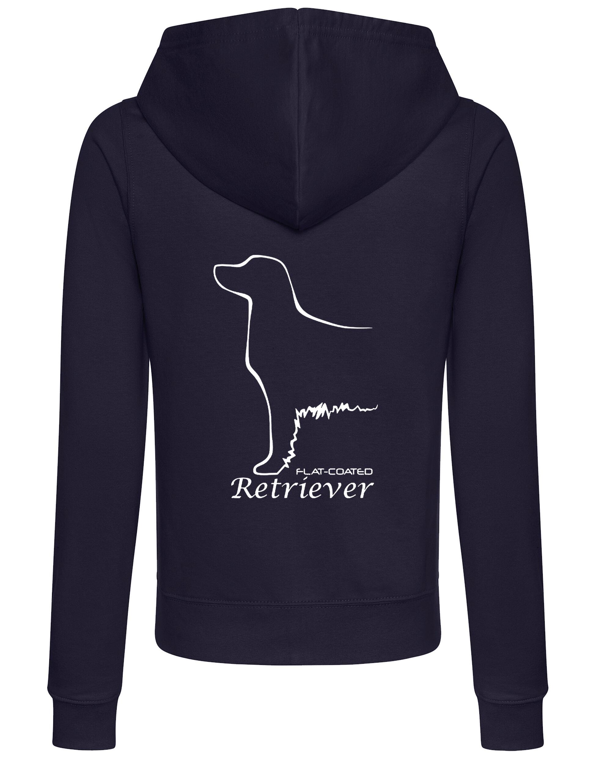Flat Coated Retriever Dog Breed Women’s Zipped Hoodie – Chic Comfort for Retriever Lovers