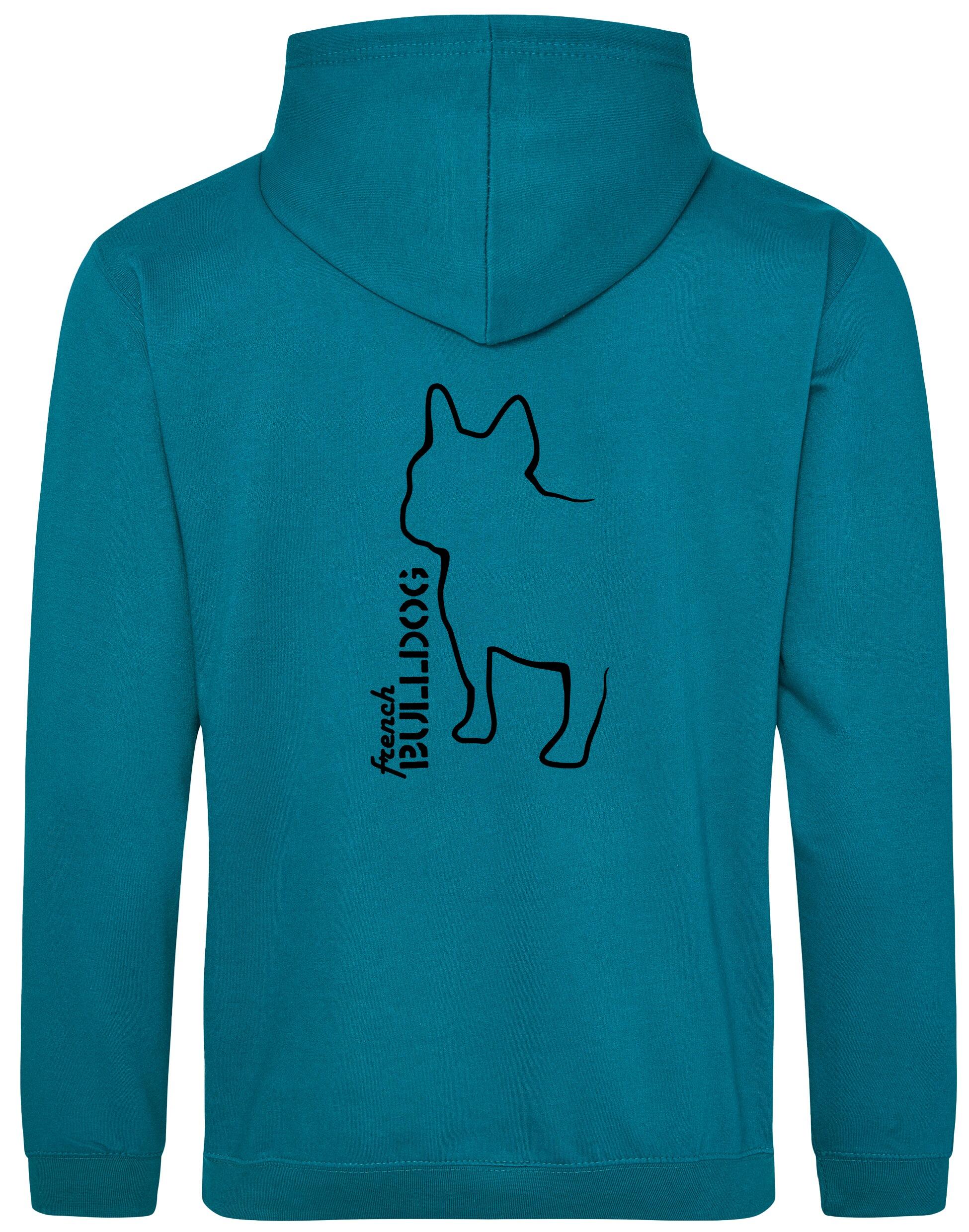 French Bulldog (Outline) Design Pullover Hoodie – Cozy and Stylish for Bulldog Enthusiasts