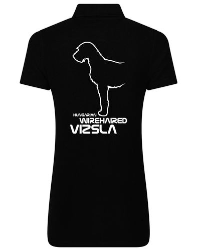 Hungarian Wirehaired Vizsla Women’s Cotton Polo featuring an exclusive breed design with a breathable, lightweight fabric.
