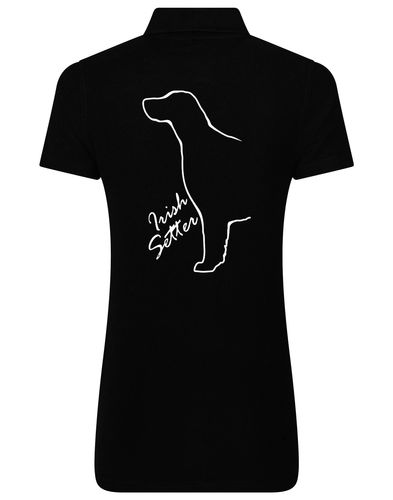 Irish Setter Women's Cotton Polo featuring exclusive breed design, crafted from soft and breathable cotton for all-day comfort.
