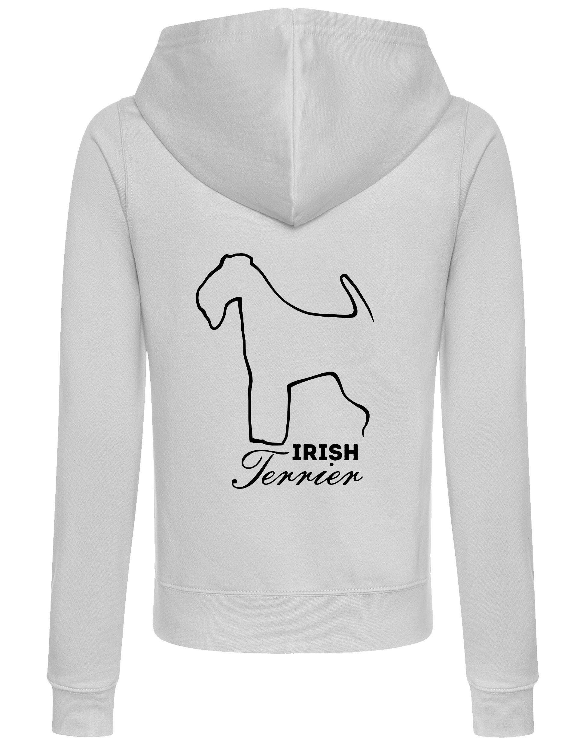Irish Terrier Women’s Zipped Hoodie with exclusive breed artwork, breathable fabric, and a feminine fit for comfort and style.