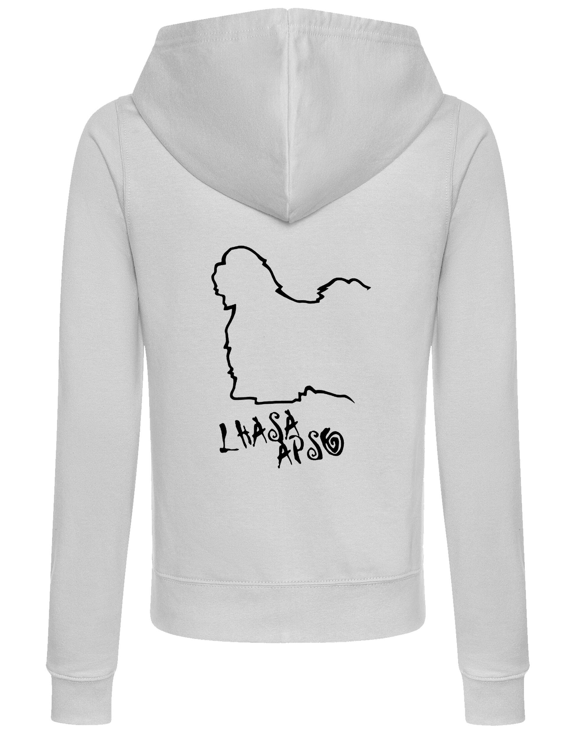 Lhasa Apso Women’s Zipped Hoodie with exclusive breed artwork, soft breathable fabric, and a flattering fit for everyday comfort.