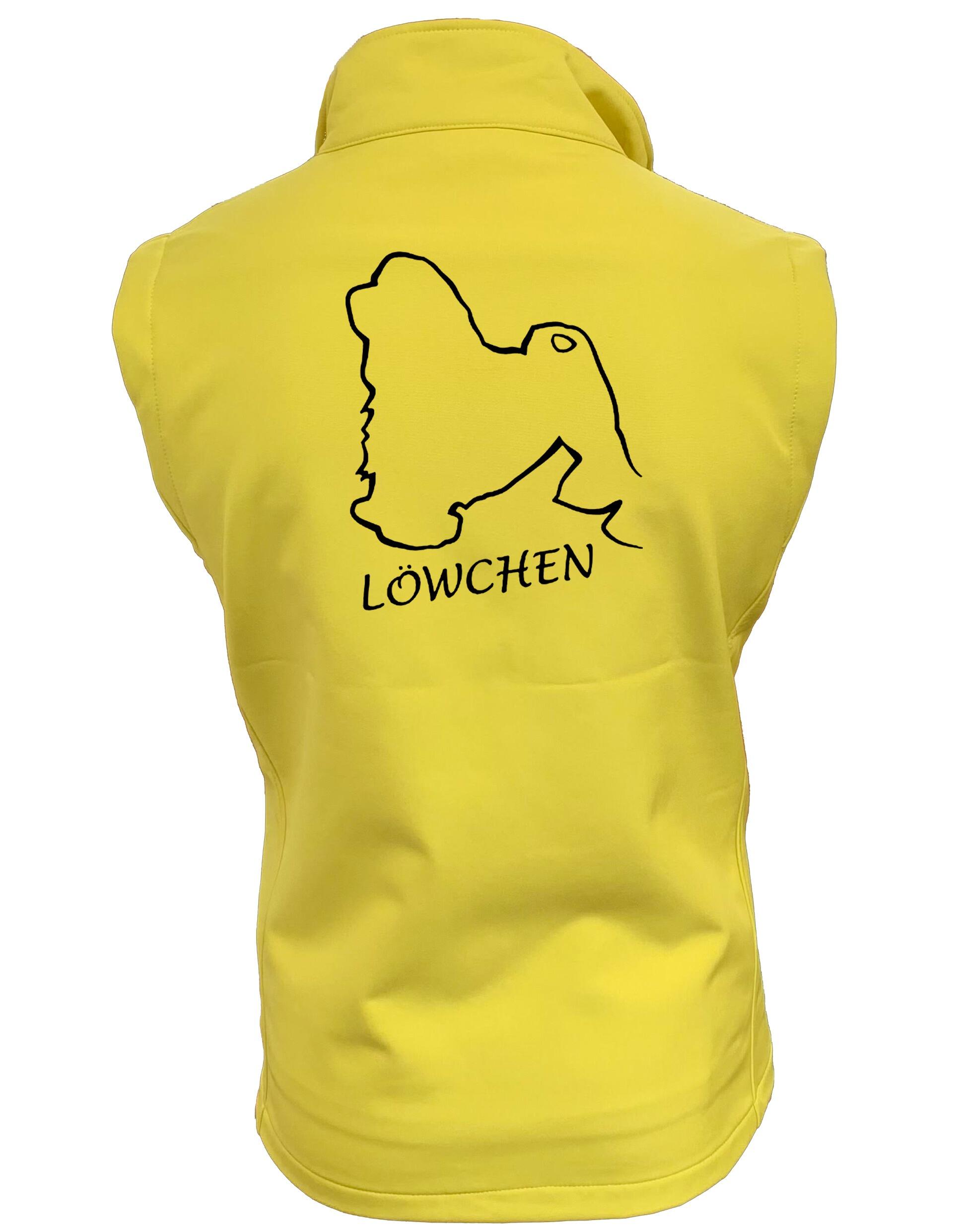 Lowchen Women’s Softshell Gilet with fleece lining and exclusive breed artwork.