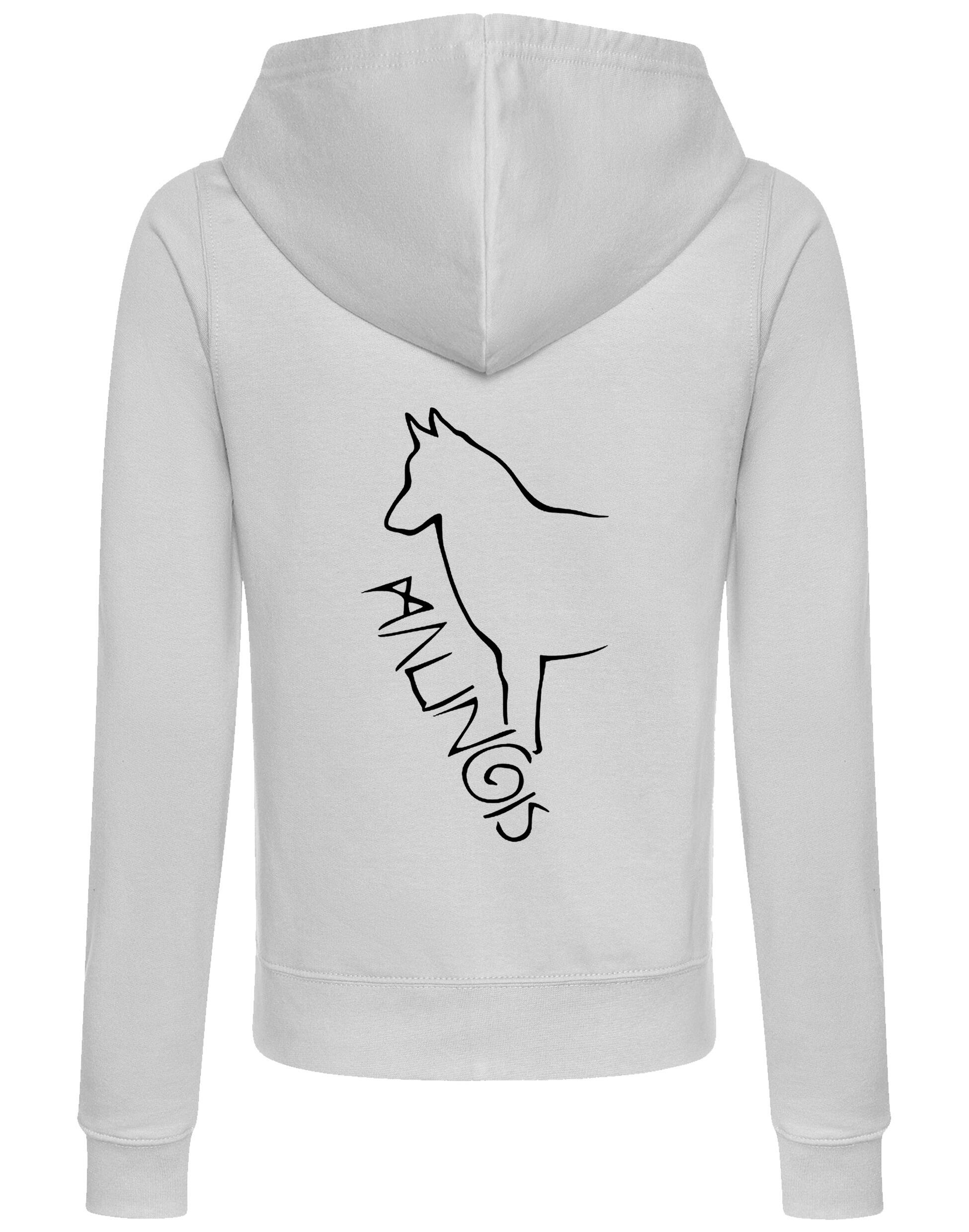 Malinois Women’s Zipped Hoodie featuring exclusive breed artwork and a cosy fit.