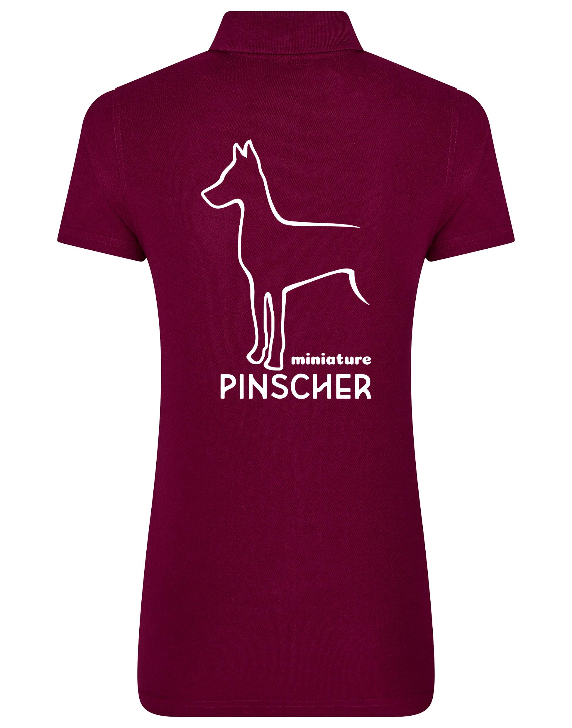 Miniature Pinscher Women's Cotton Polo with exclusive breed design, breathable fabric, and a flattering feminine fit for all-day comfort and style.
