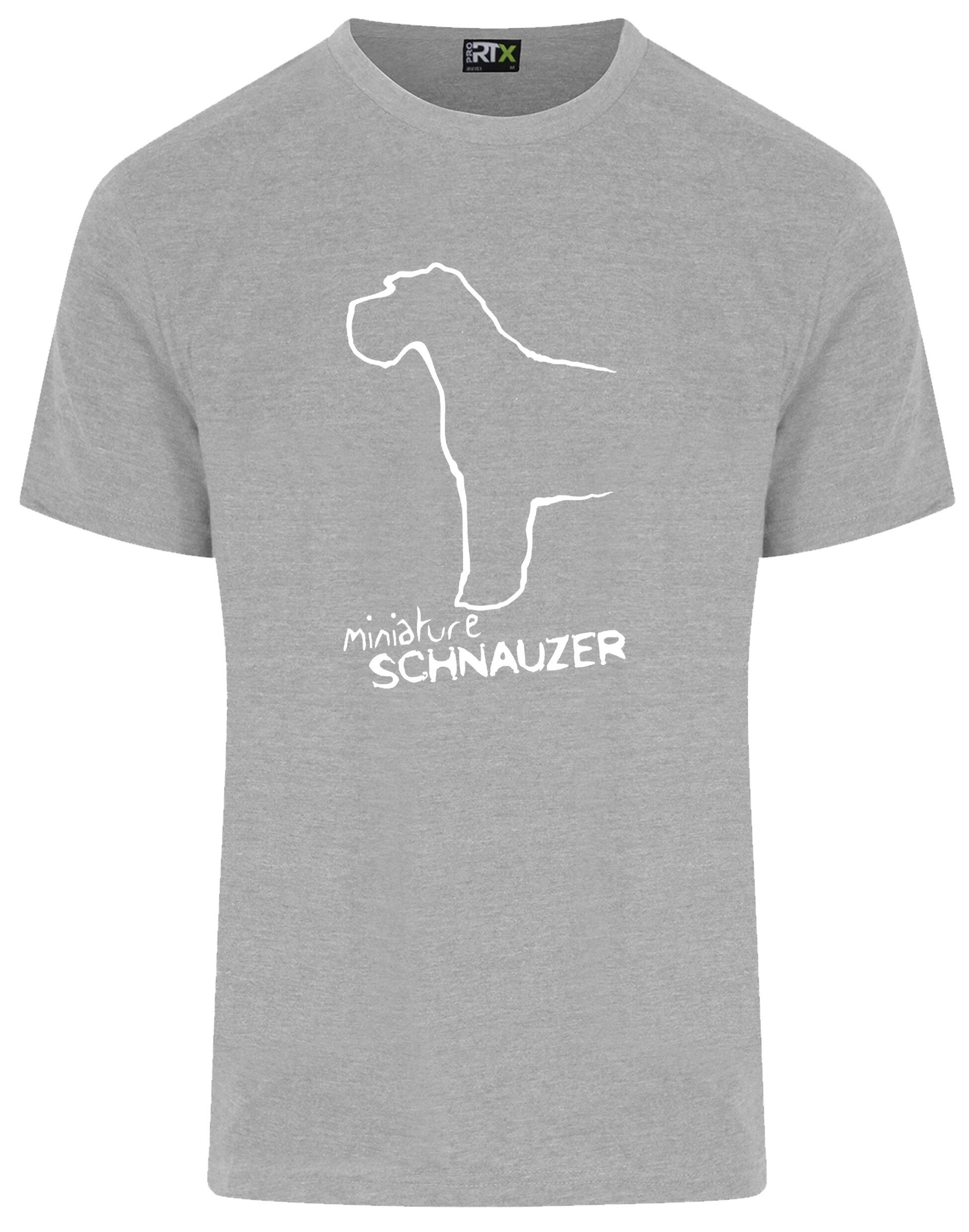 Miniature Schnauzer Unisex Roundneck T-Shirt featuring exclusive breed artwork, breathable cotton fabric, and a relaxed fit for everyday comfort.