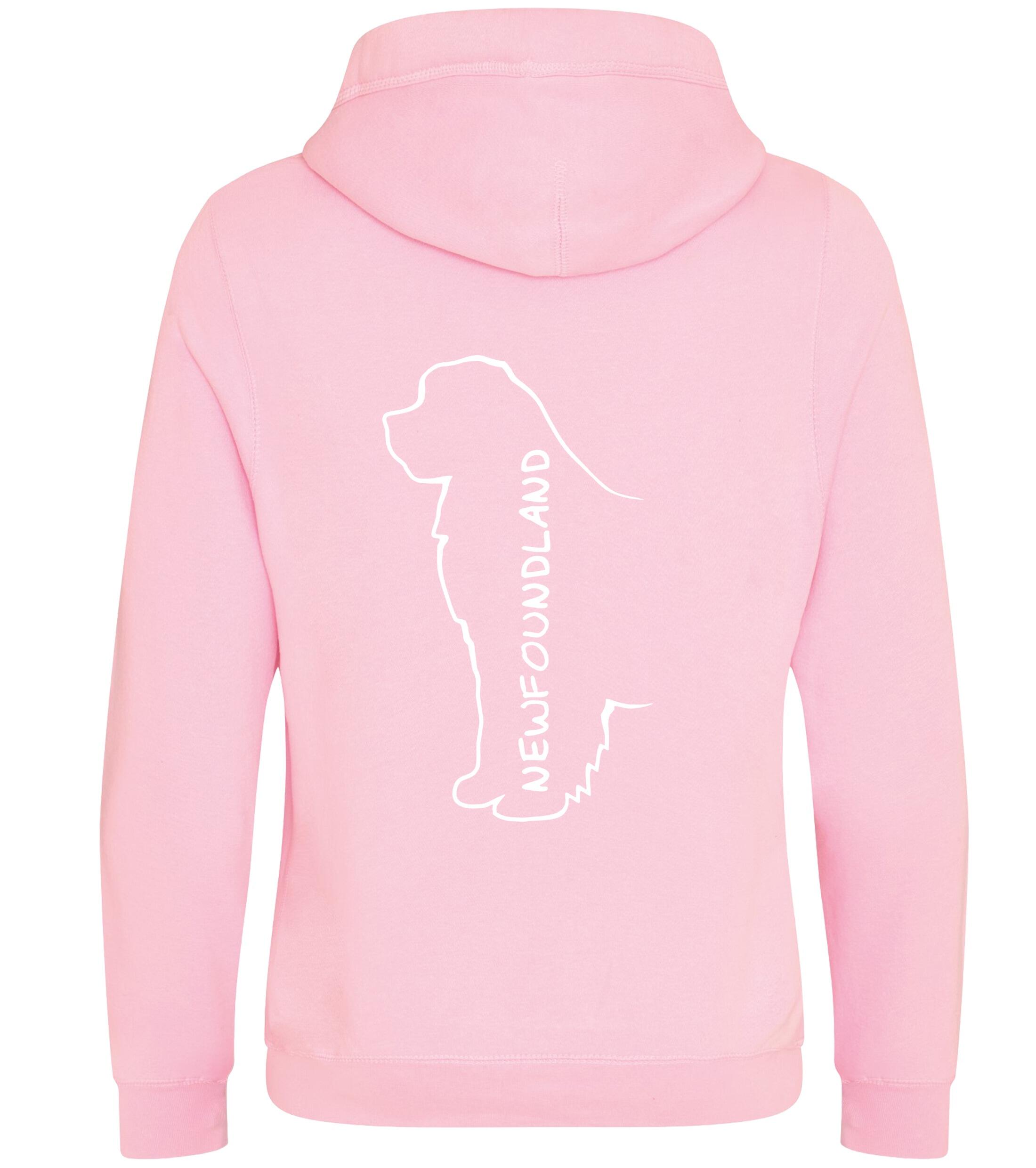Unisex Crossneck Pullover Hoodie featuring exclusive Newfoundland breed artwork, modern crossneck design, and cosy brushed fleece interior, perfect for dog lovers and outdoor adventures.