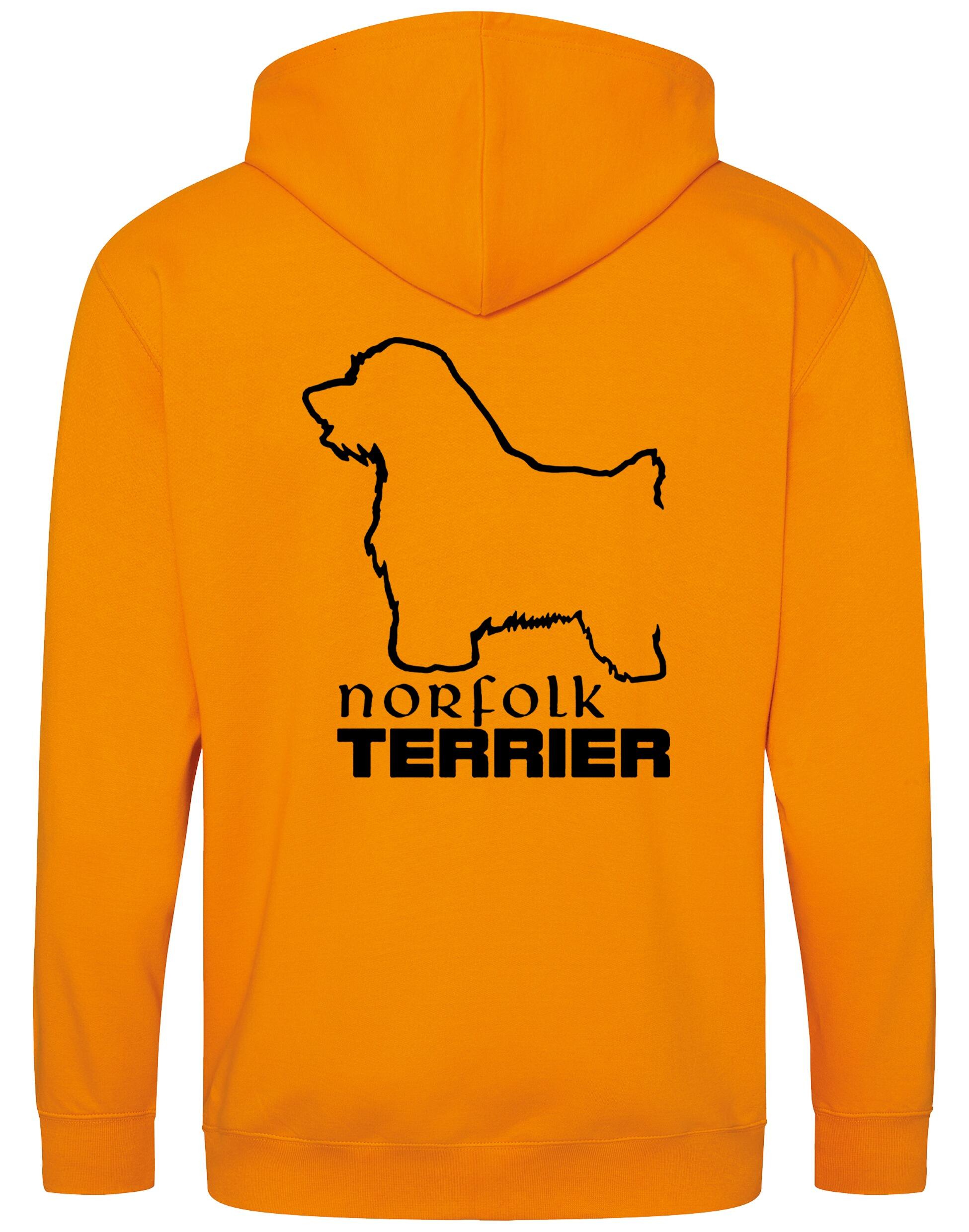 Norfolk Terrier Zipped Hoodie featuring exclusive breed artwork, heavy-blend fleece, full-zip closure, and spacious front pockets. Perfect for Norfolk Terrier lovers seeking warmth, comfort, and style.