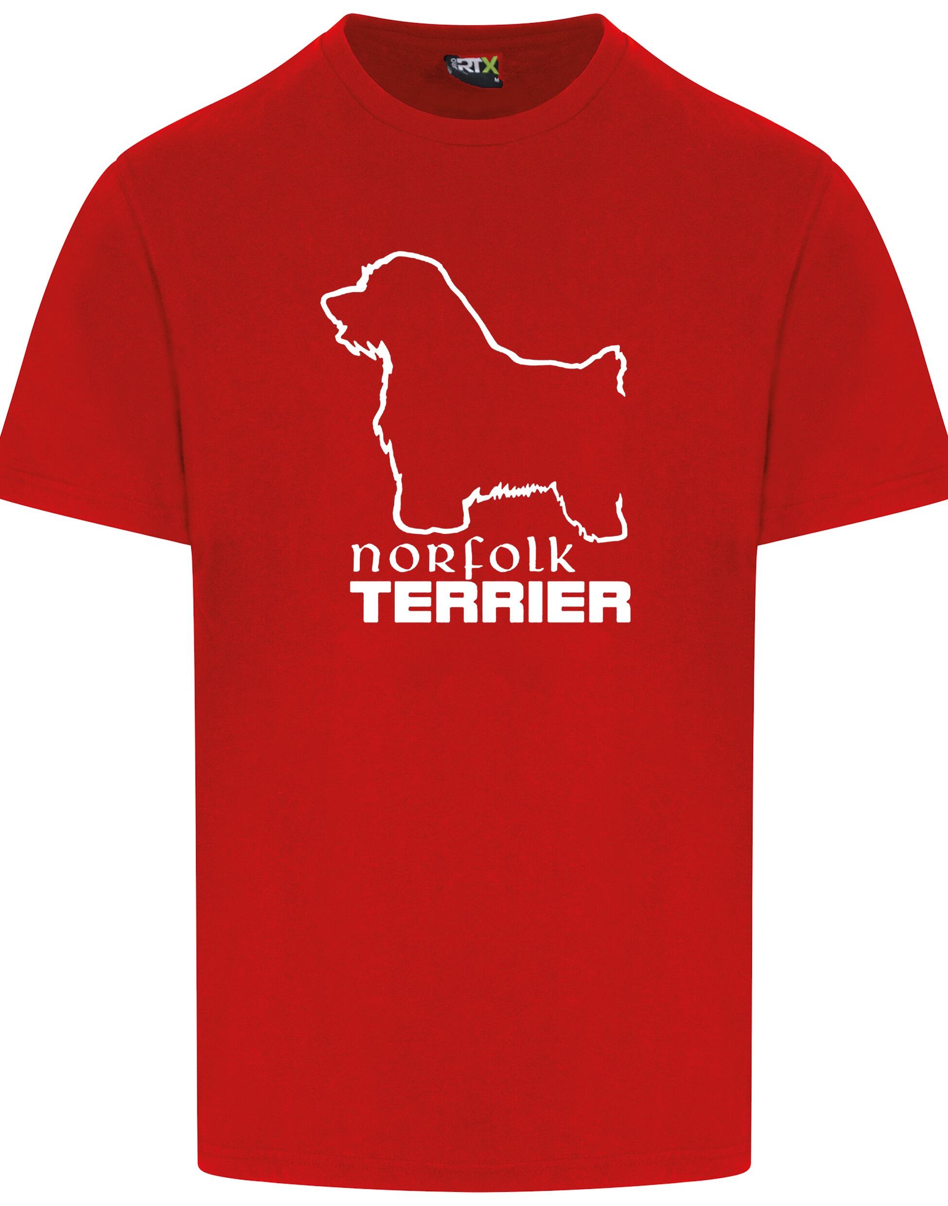Norfolk Terrier Unisex Roundneck T-shirt featuring exclusive breed artwork, premium cotton fabric, a relaxed unisex fit, and a stylish round neckline. Perfect for casual wear, breed events, or everyday comfort for Norfolk Terrier lovers.