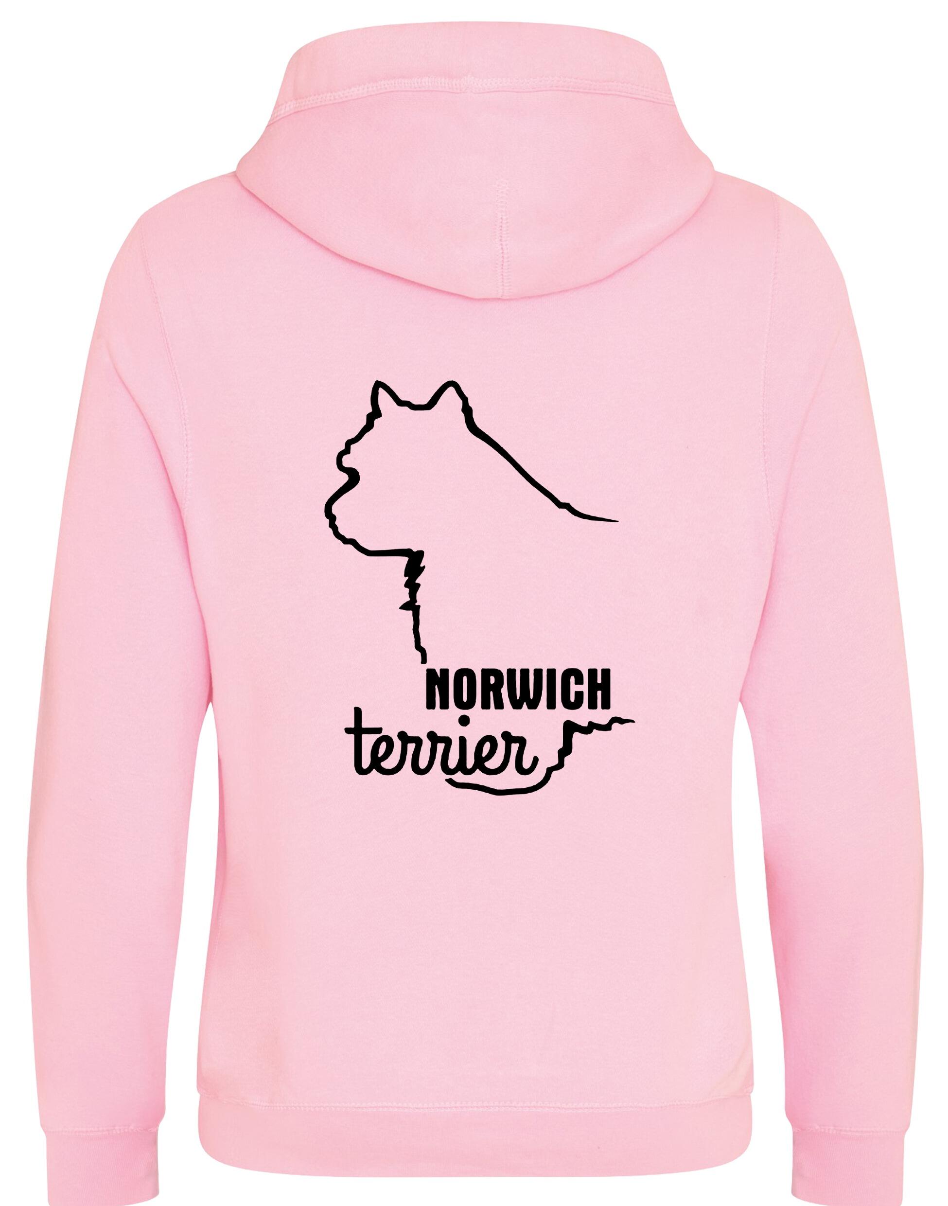 Norwich Terrier Crossneck Pullover Hoodie featuring exclusive breed artwork, soft fleece lining, kangaroo pocket, and stylish crossneck hood. Designed for warmth, comfort, and Norwich Terrier lovers—perfect for dog walks, breed events, or casual wear.