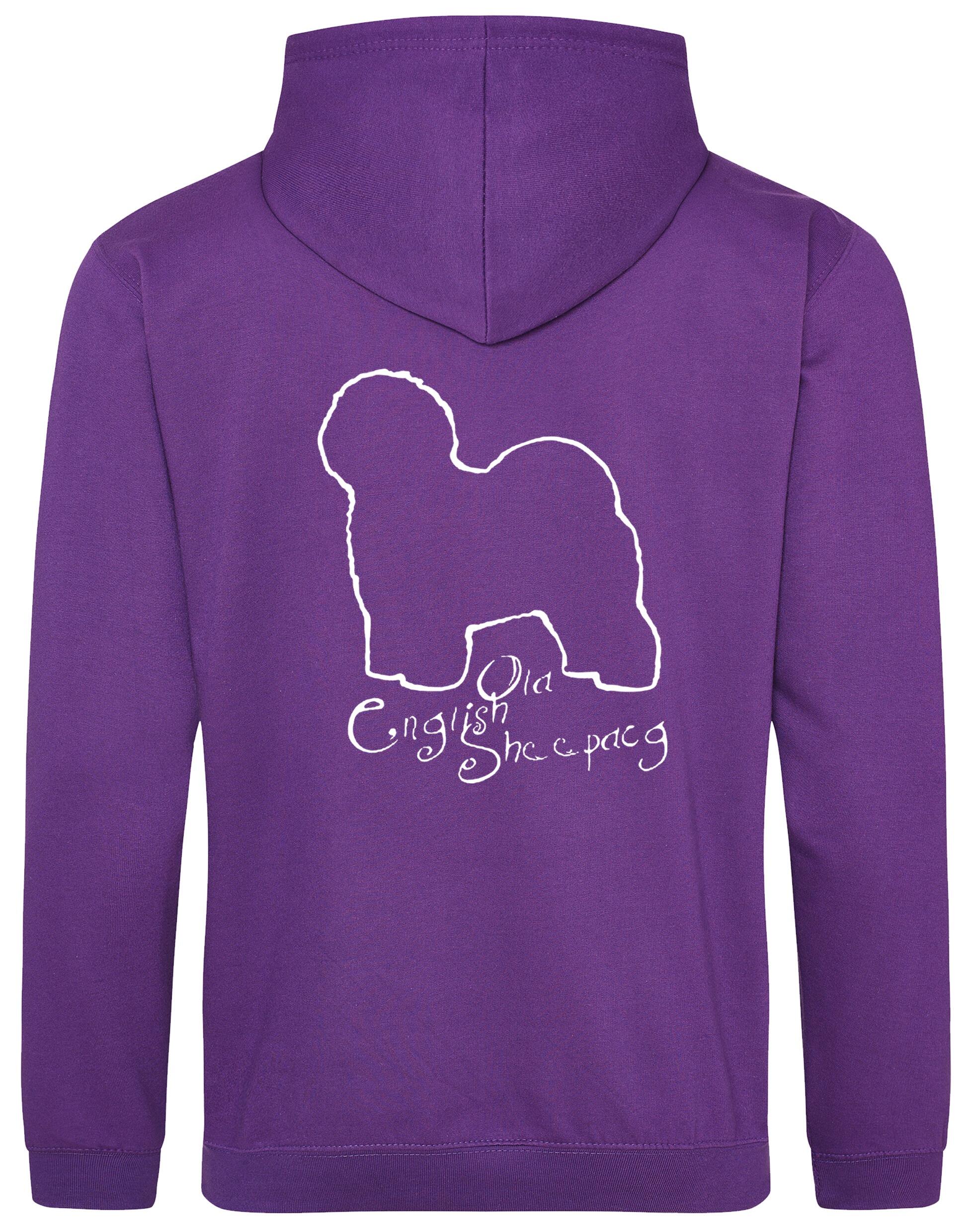 Old English Sheepdog Pullover Hoodie – warm, fleece-lined, and featuring exclusive breed artwork. Perfect for dog lovers, breed enthusiasts, and cozy casual wear.