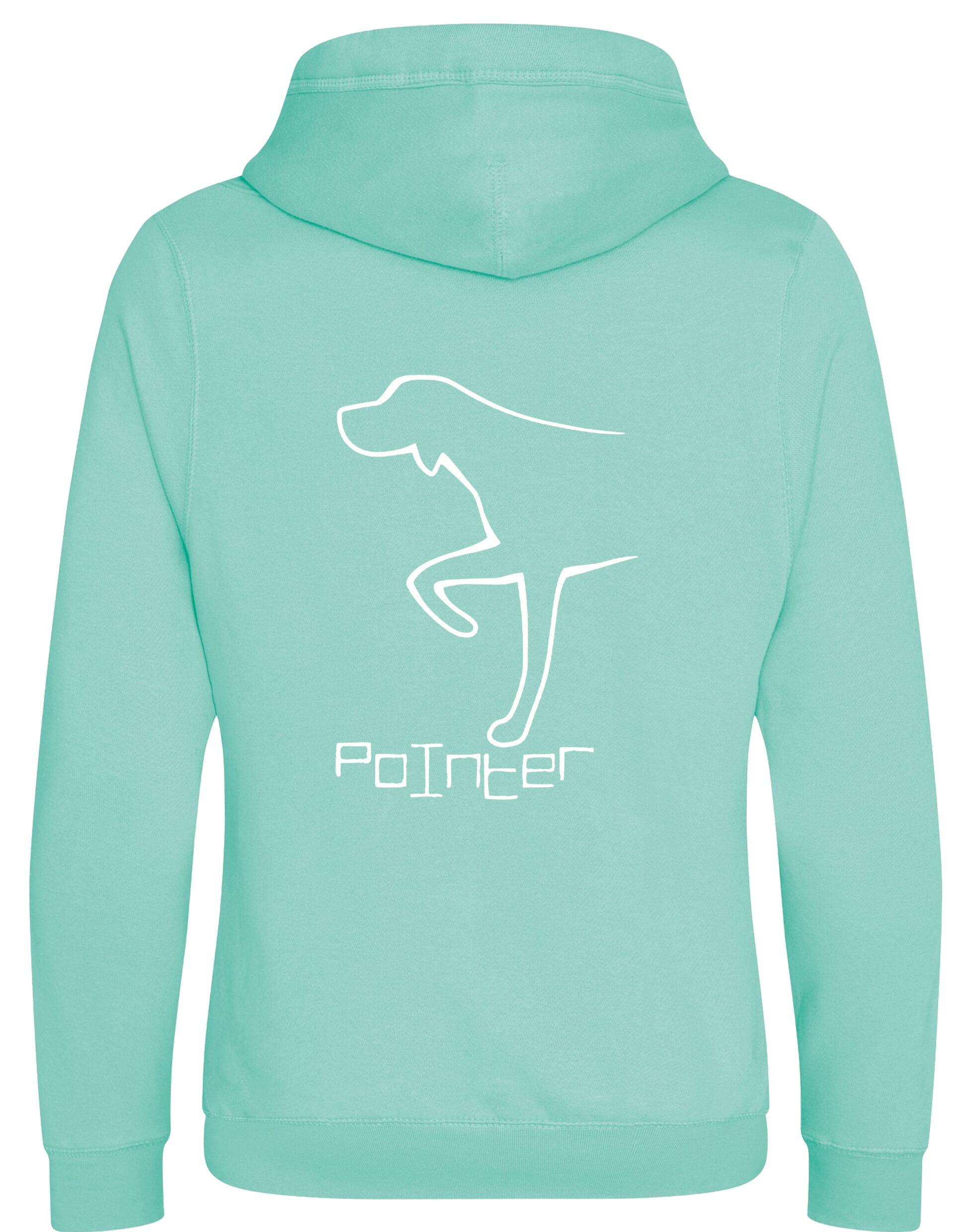 Pointer Crossneck Pullover Hoodie with a stylish Pointer design, featuring a warm brushed fleece lining and spacious kangaroo pocket.