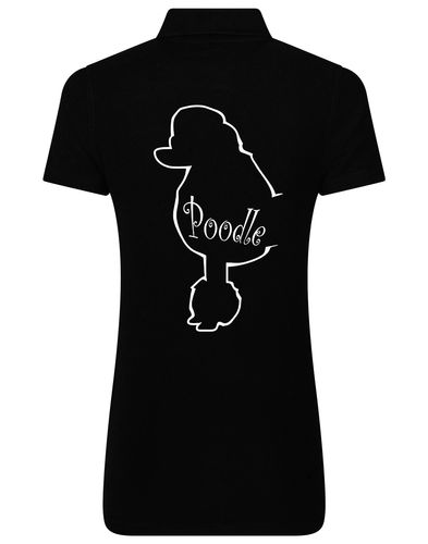 Women's Poodle Cotton Polo featuring an exclusive Poodle design on the back, crafted from premium breathable cotton for refined style and lasting comfort.