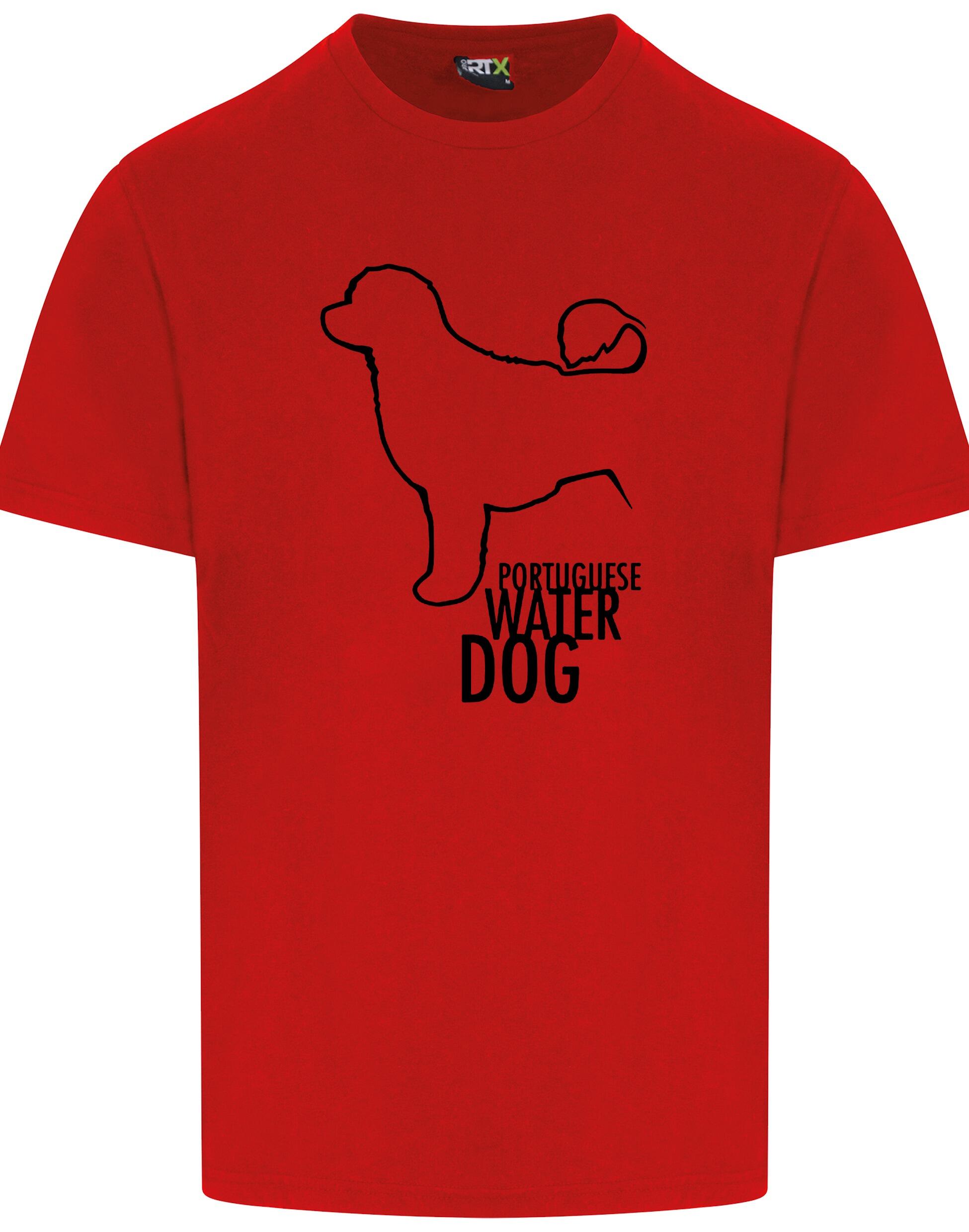 Unisex Portuguese Water Dog Roundneck T-shirt featuring exclusive breed artwork, crafted from premium breathable cotton for all-day comfort and a relaxed, stylish fit.