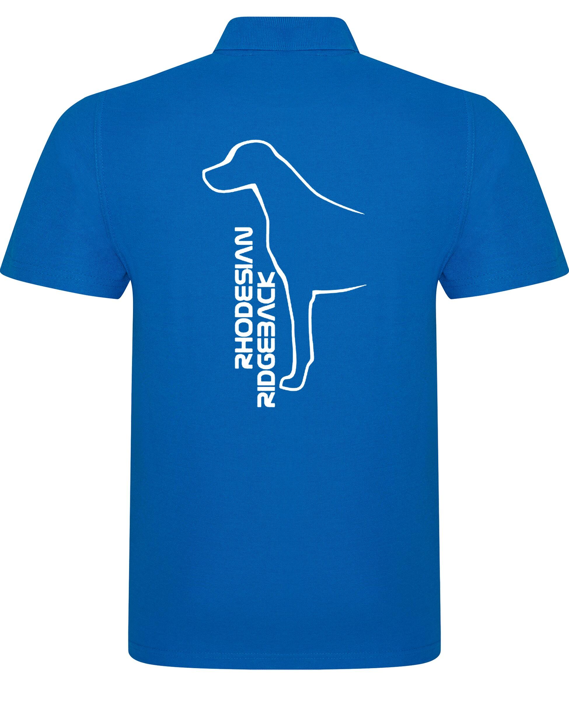 Rhodesian Ridgeback Unisex Cotton Polo featuring exclusive breed artwork, soft breathable cotton fabric, relaxed unisex fit, and classic polo collar for comfort, versatility, and style.
