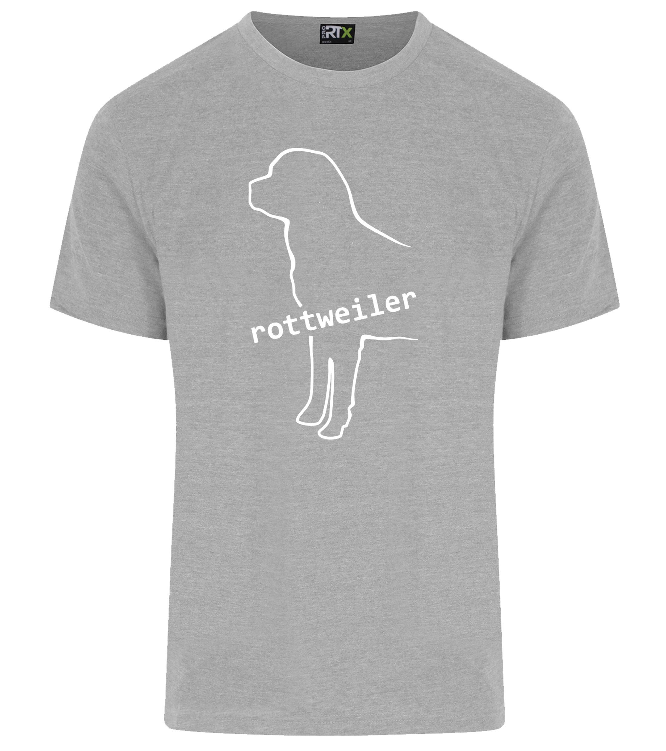 Rottweiler Unisex Roundneck T-shirt featuring exclusive breed artwork, soft breathable cotton fabric, relaxed unisex fit, and classic round neckline for comfort, style, and breed pride.