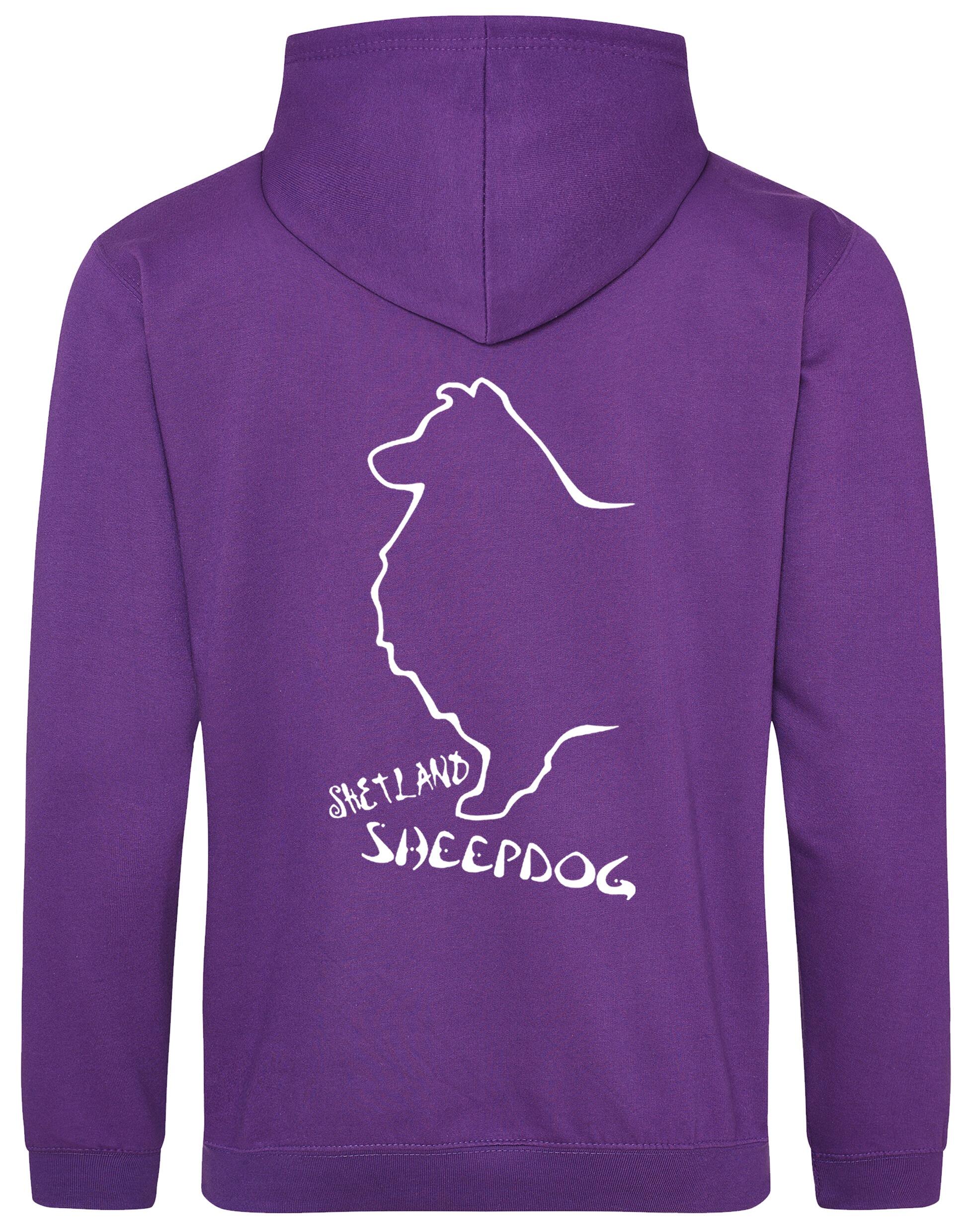 Pullover Hoodie featuring exclusive Shetland Sheepdog graphic design.