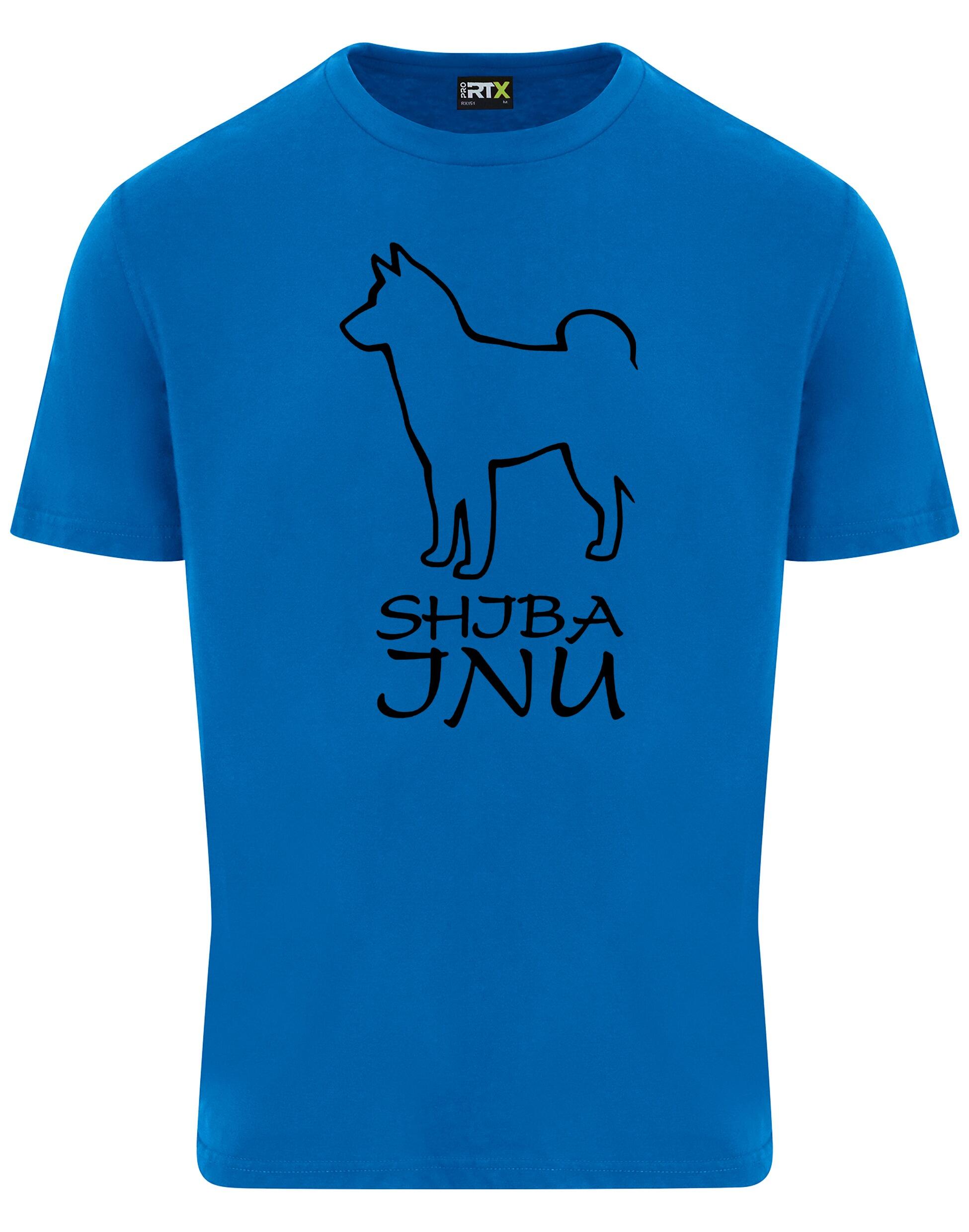 Unisex roundneck T-shirt featuring an exclusive Shiba Inu design on the front, made from soft breathable cotton for all-day comfort and suitable for both men and women.