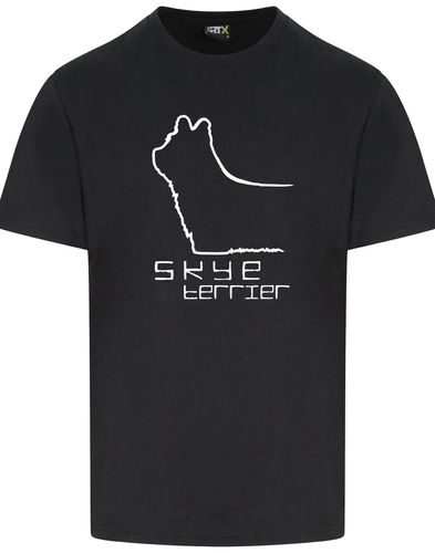 Unisex roundneck T-shirt featuring exclusive Skye Terrier artwork on the front. Made from breathable cotton with a relaxed fit, ideal for dog shows, casual wear, and everyday comfort for Skye Terrier lovers.