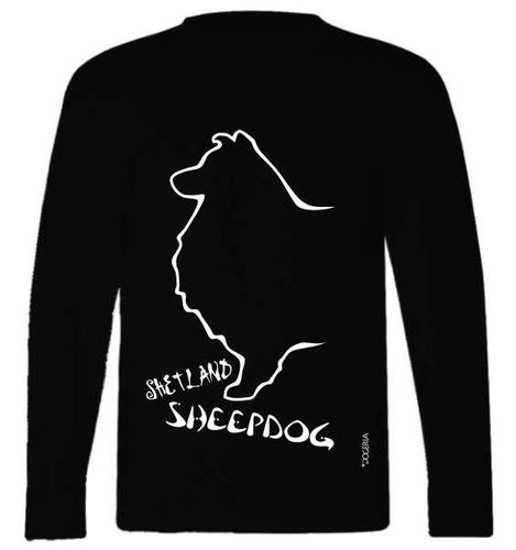 Shetland Sheepdog T-Shirts Adult Long-Sleeved Premium Cotton