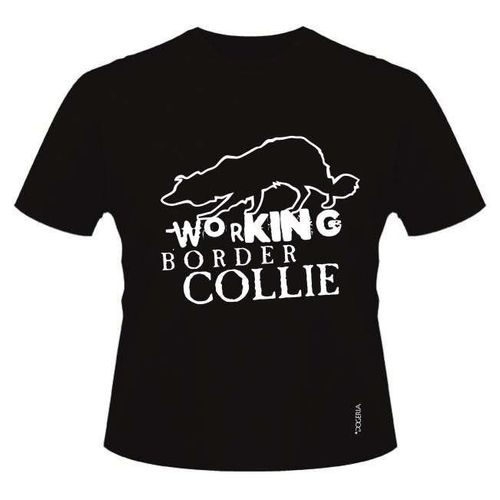 Working Border Collie T-Shirt Roundneck Heavy Cotton