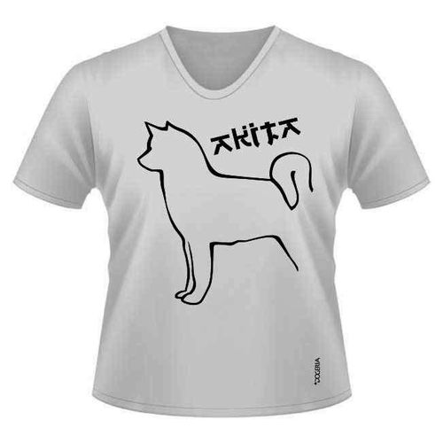Akita T-Shirts Women's V Neck Premium Cotton
