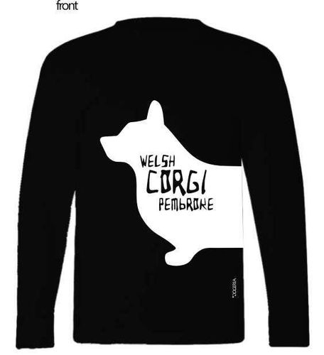 Corgi Welsh Pembroke T-Shirt Adult Long-Sleeved Premium Cotton
