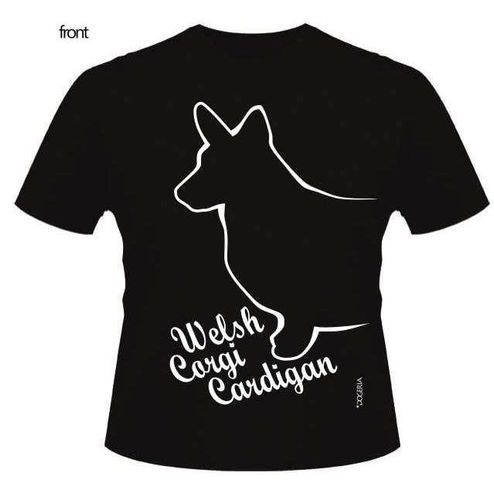 Corgi Welsh Cardigan T-Shirt Men's Roundneck Heavy Cotton