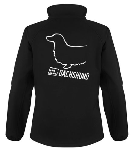 Dachshund (Longhaired) Dog Breed Design Softshell Jacket Full Zipped Women's & Men's Styles