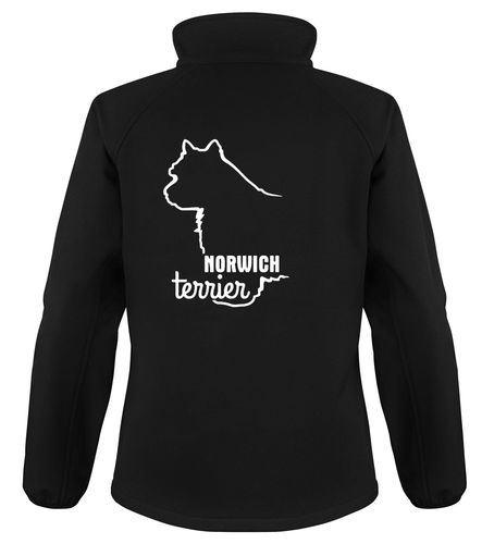 Norwich Terrier Dog Breed Design Softshell Jacket Full Zipped Women's & Men's Styles