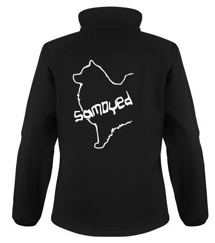 Samoyed Dog Breed Design Softshell Jacket Full Zipped Women's & Men's Styles