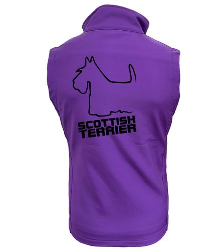 Scottish Terrier hoodie and softshell jacket with breed artwork and personalised name or club logo options
