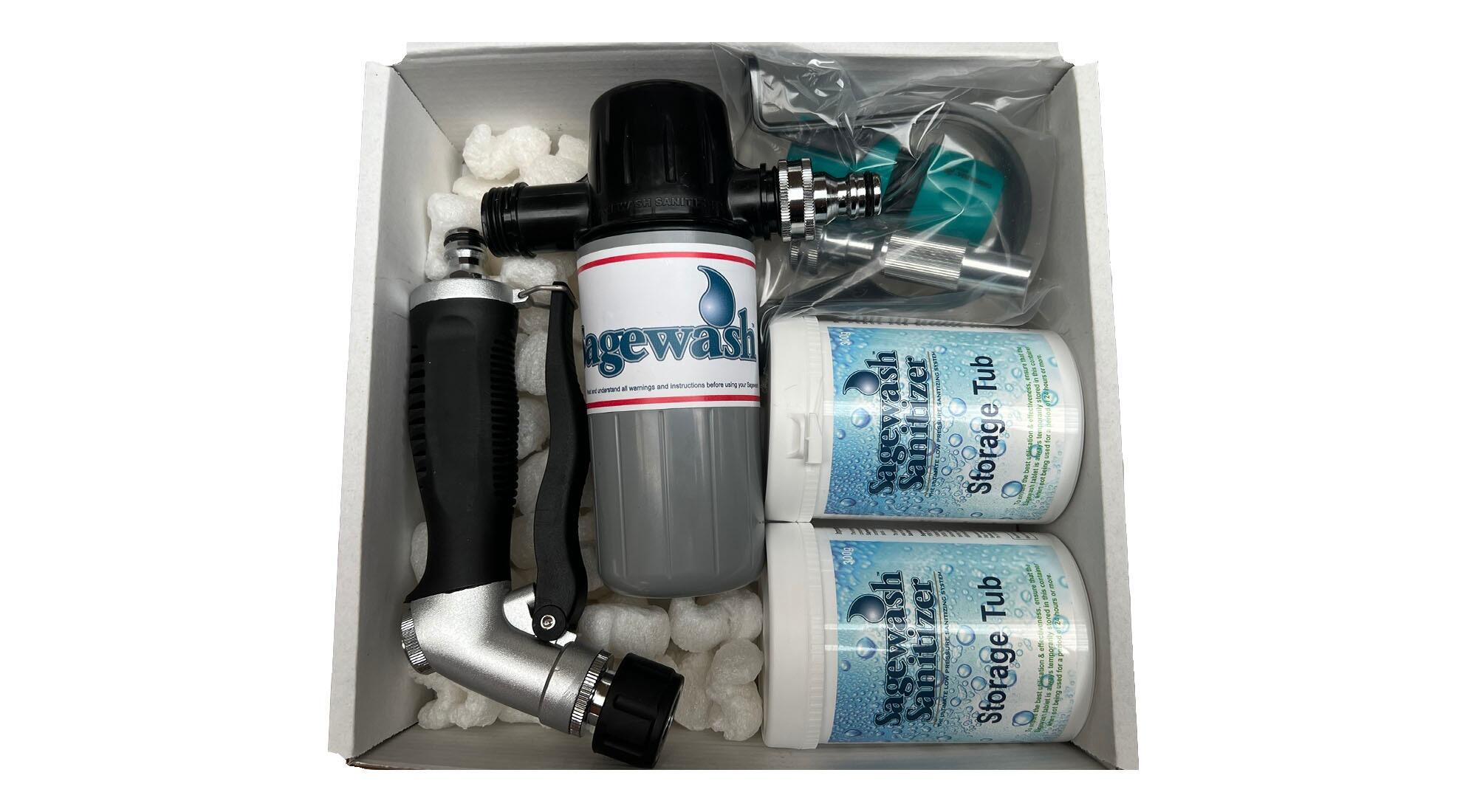 Sagewash Trigger Spray Assembly Starter Pack with 2 Tablets