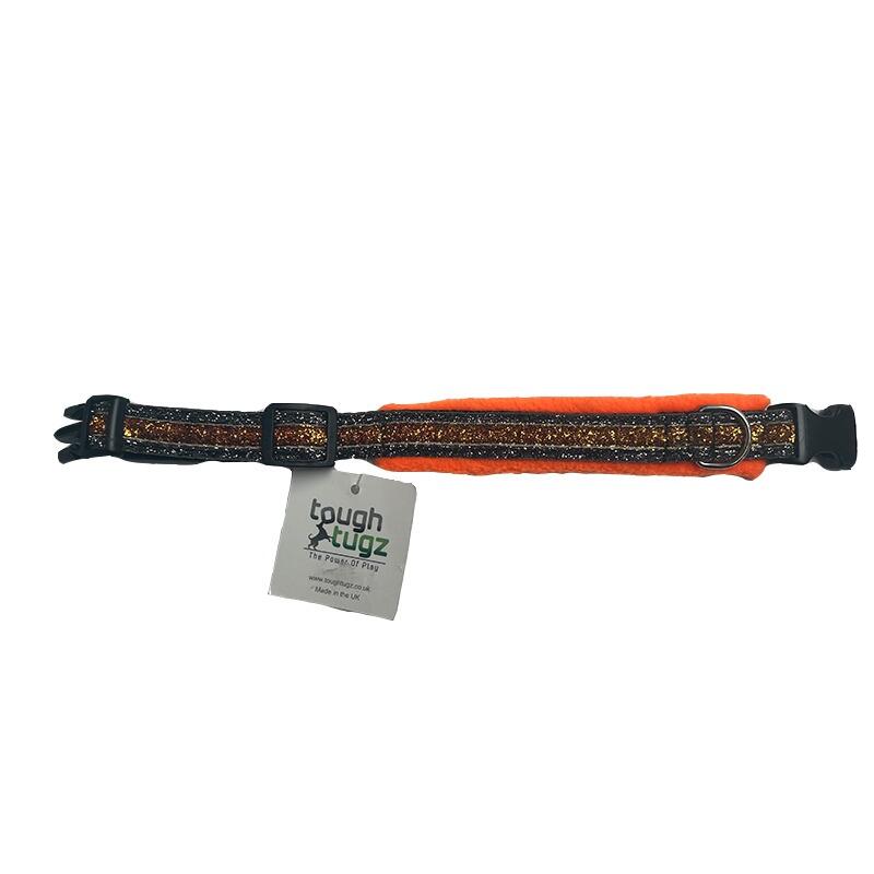 Orange Sparkly Fleece Adjustable Collar