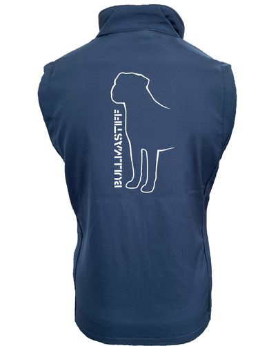 Female Bullmastiff (Standing) Softshell Navy Navy (White)