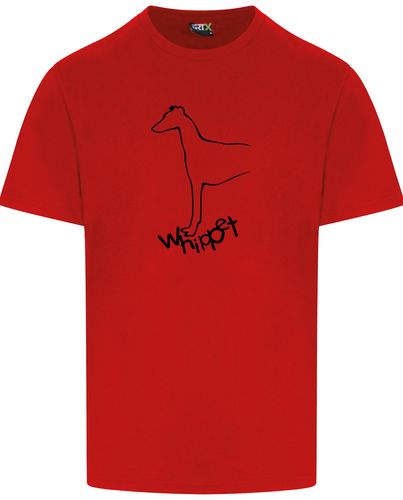 Unisex Whippet Roundneck T-Shirt Red (Black)