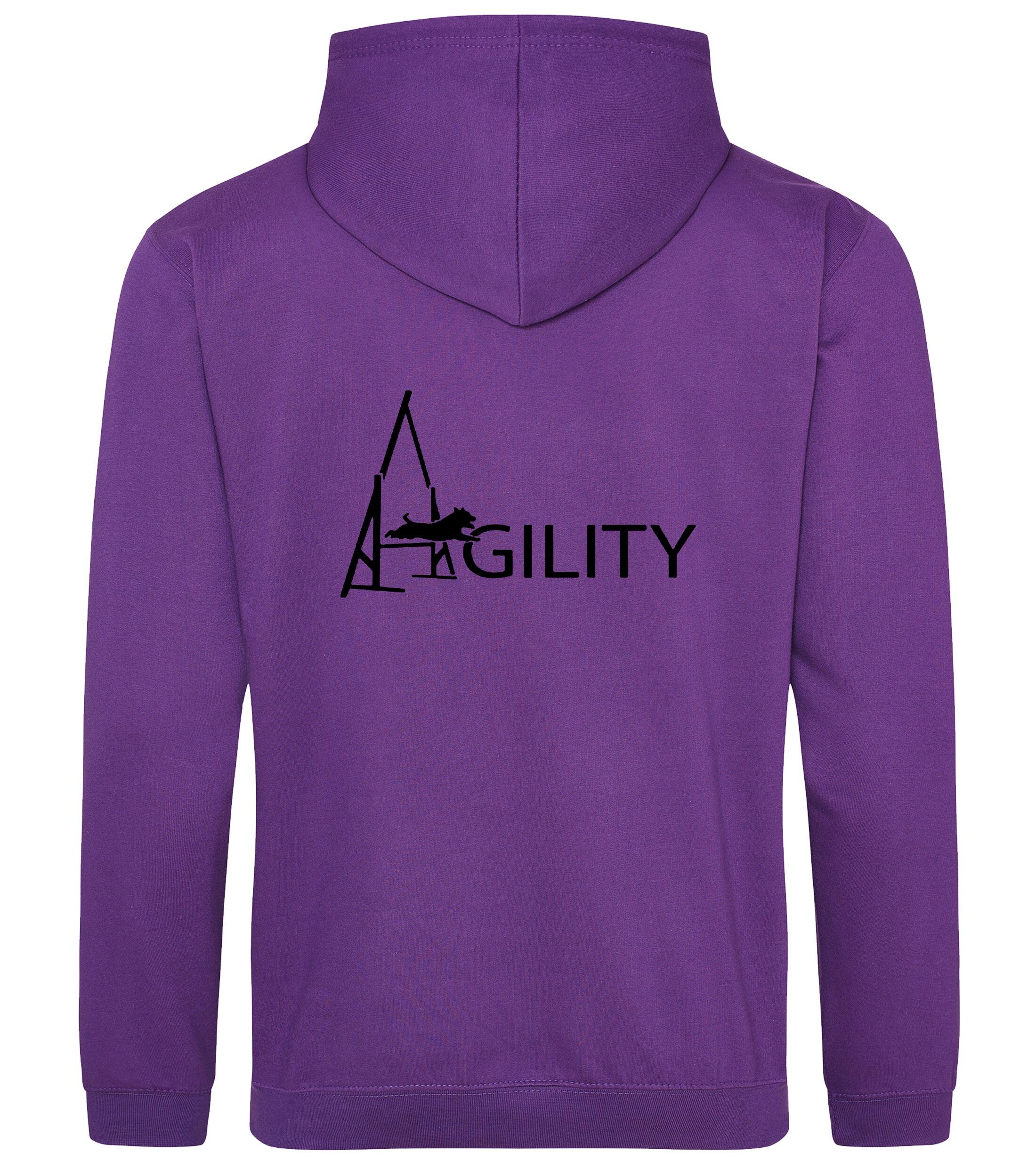 Unisex Agility Pullover Hoodie Purple Black