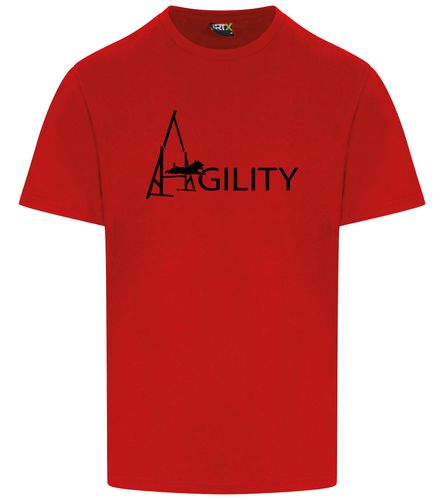 Unisex Agility Roundneck T-Shirt Red (Black)