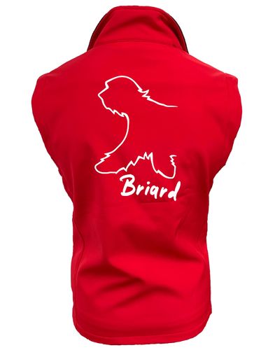 Unisex Briard Softshell Gilet Red (White)