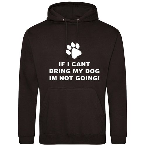 Black Pullover Hoodies with "If I Can't Take My Dog" White Print - Agility Lifestyle Collection