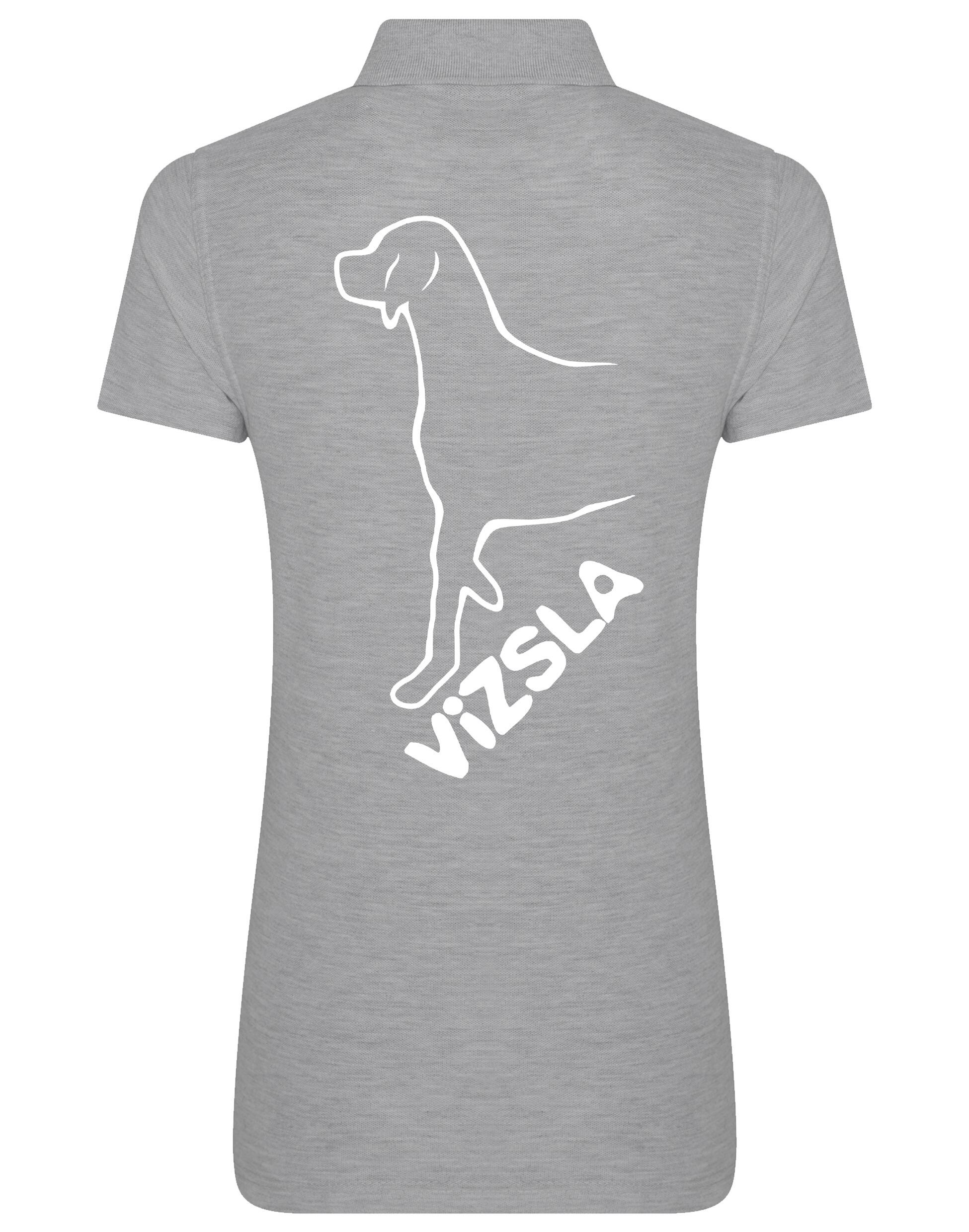 Women’s Cotton Polo with Vizsla Dog Breed Design