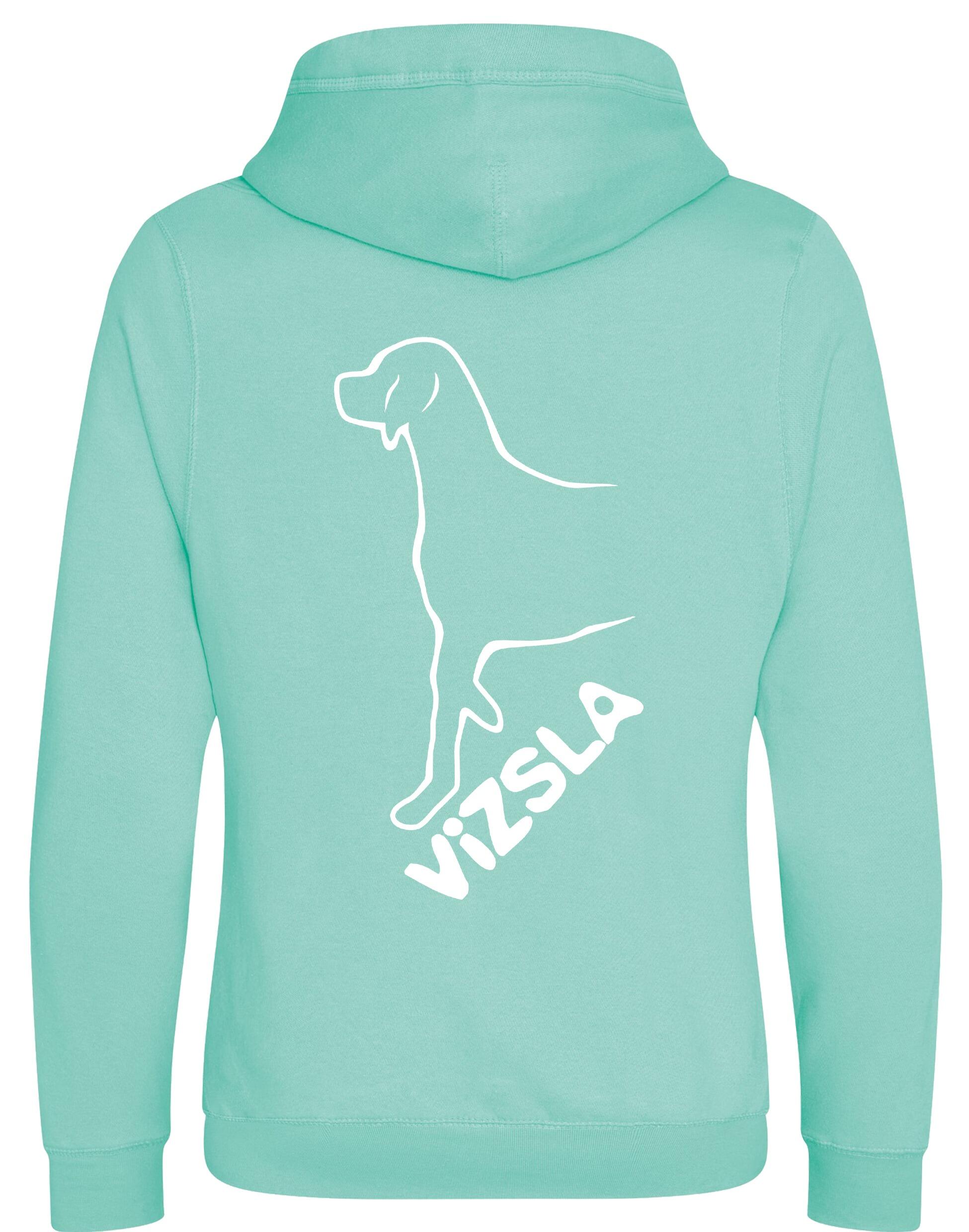 Unisex Crossneck Pullover Hoodie with Vizsla Dog Breed Design