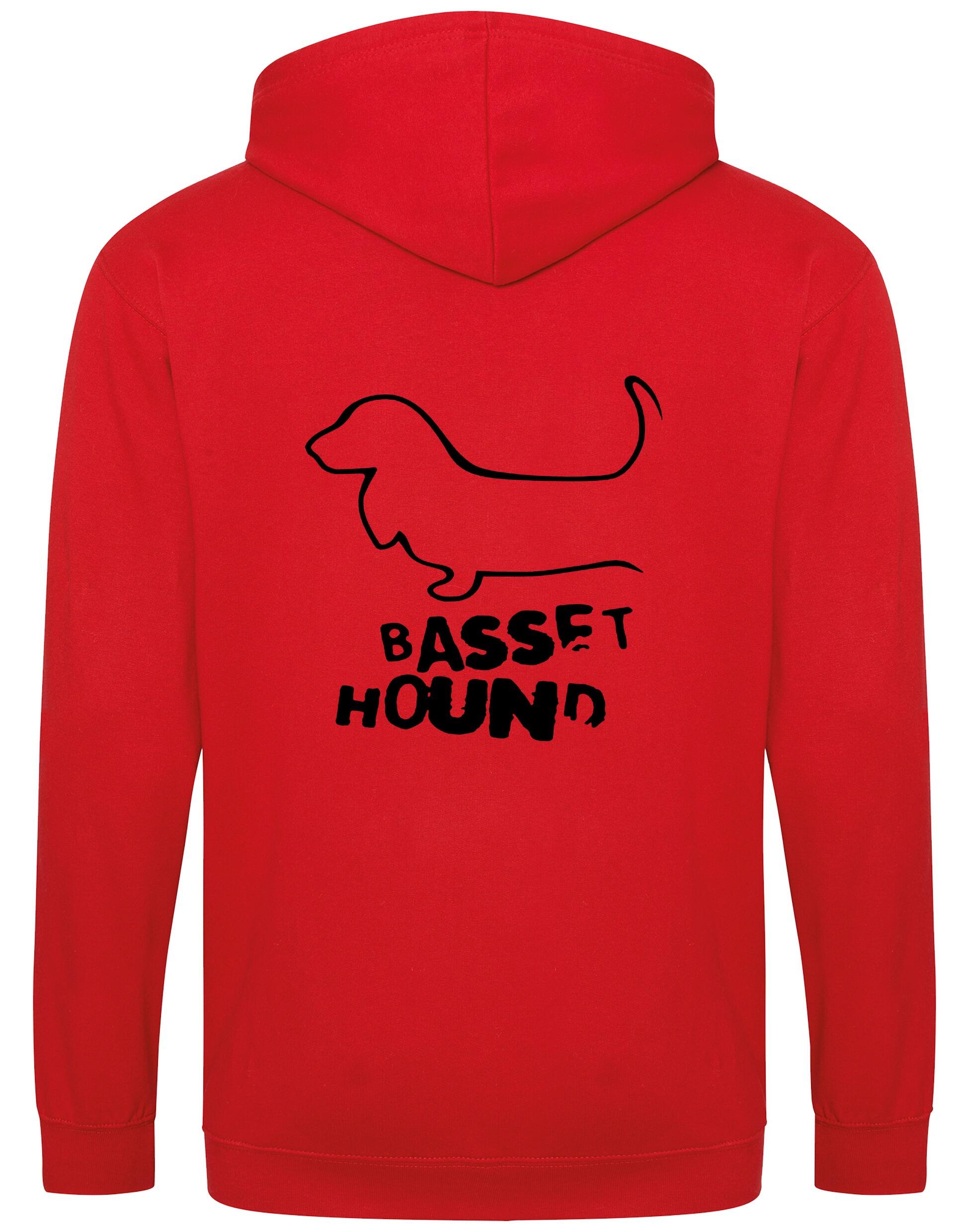 Basset Hound Dog Breed Design Zipped Hoodie – Style and Comfort for Dog Lovers