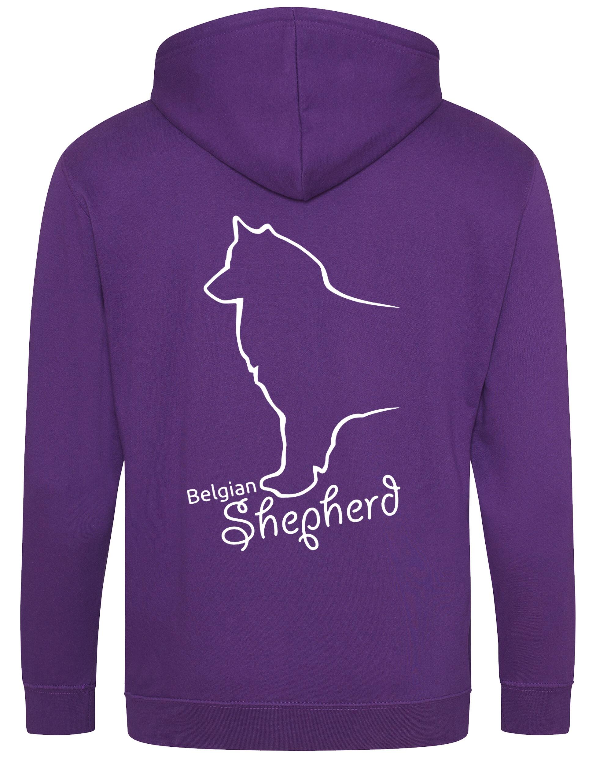 Belgian Shepherd Dog Breed Design Zipped Hoodie – Style and Comfort for Dog Lovers