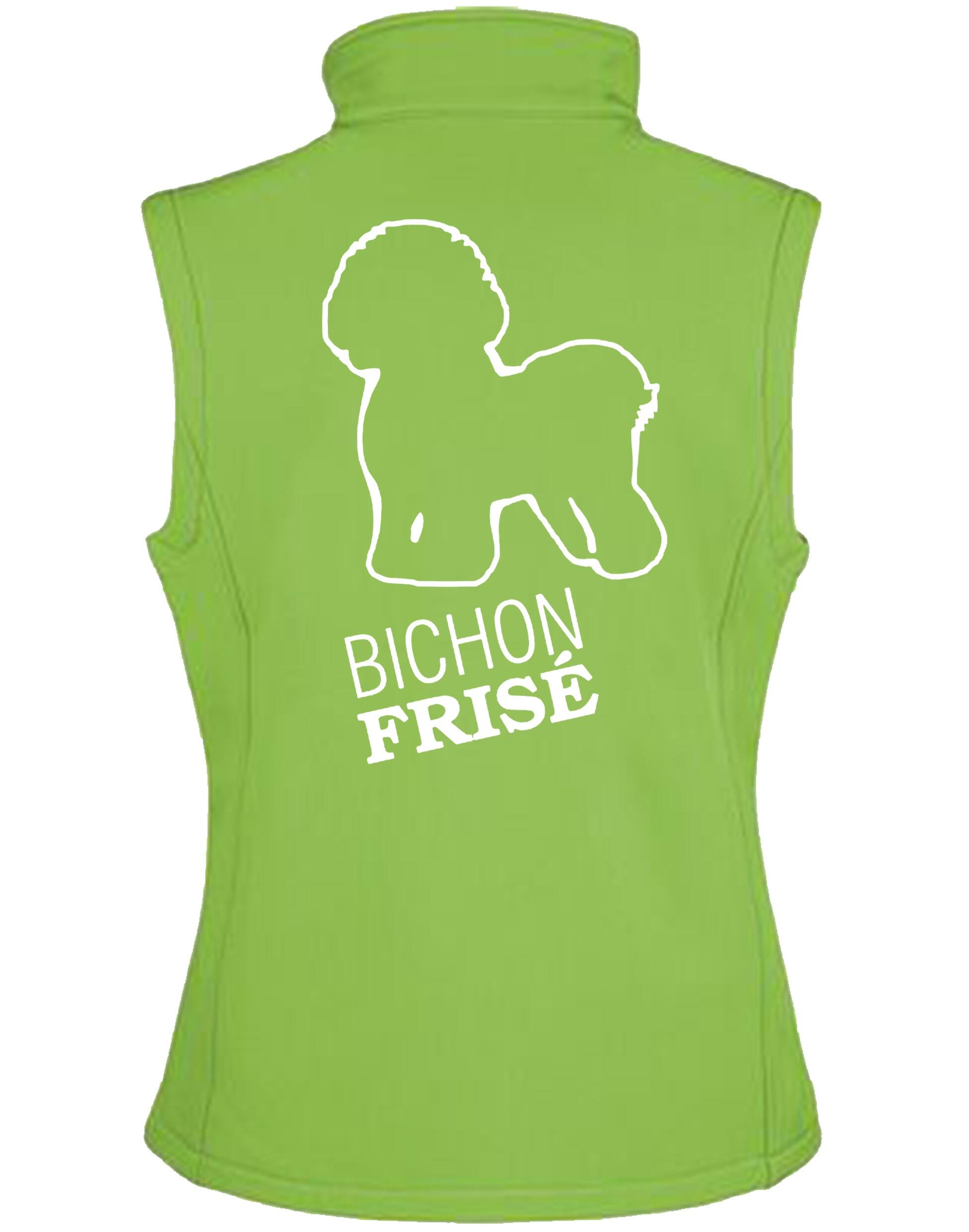 Bichon Frise Dog Breed Design Women’s Softshell Gilet – Perfect Blend of Style and Functionality