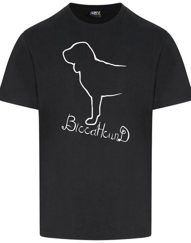 Unisex Roundneck T-shirt with Bloodhound Dog Breed Design – Style for Every Bloodhound Fan
