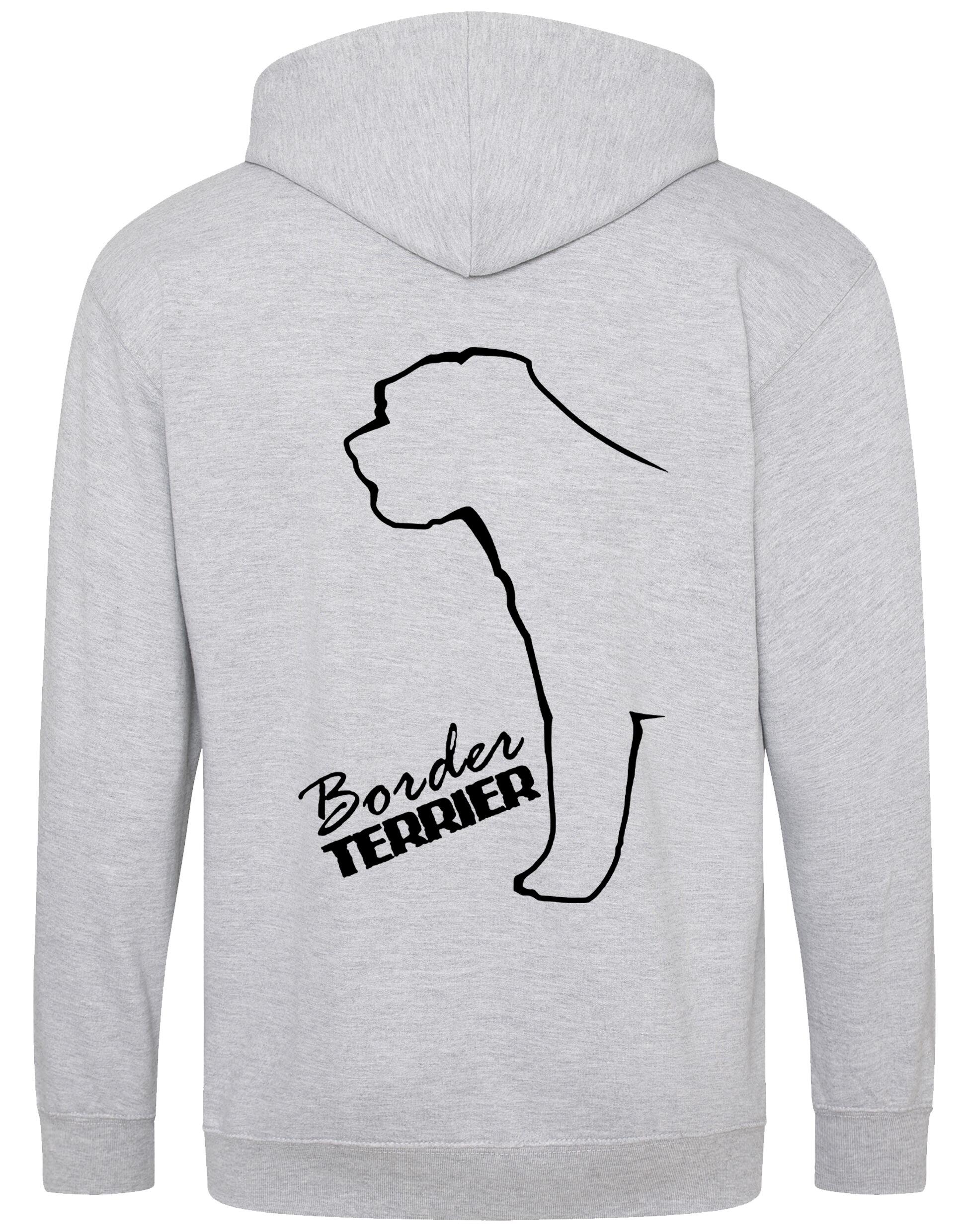 Border Terrier Dog Breed Design Zipped Hoodie – Style and Comfort for Dog Lovers