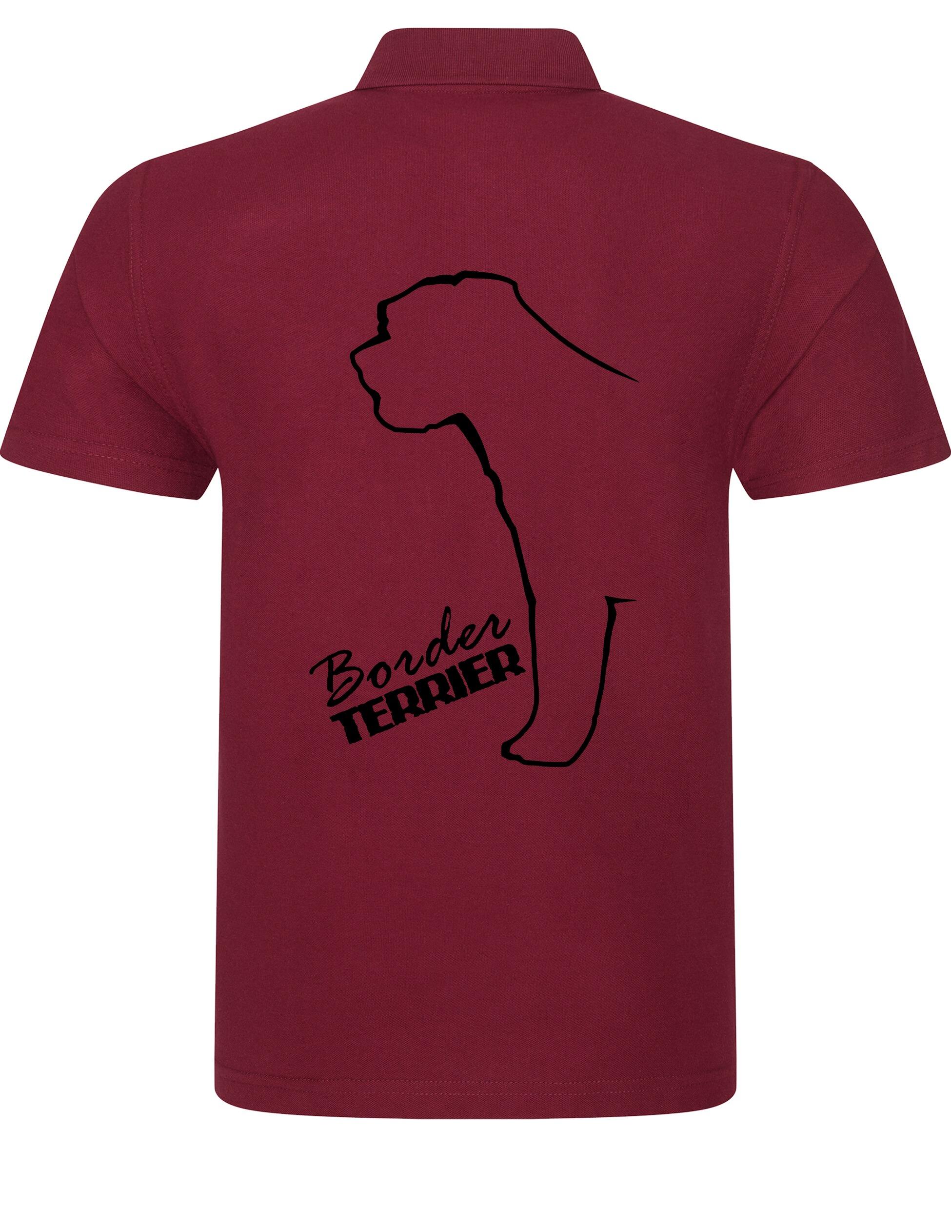 Unisex Cotton Polo with Border Terrier Dog Breed Design – Comfort and Style for Every Border Terrier Enthusiast
